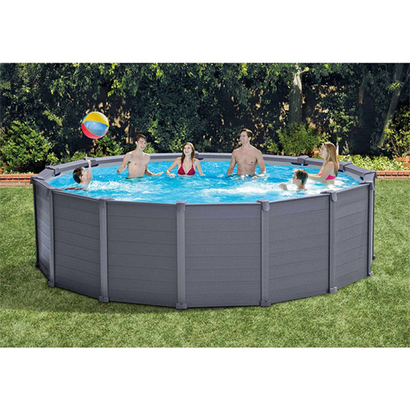 Bazen za dvorište Graphite gray 478x124cm Intex 066998